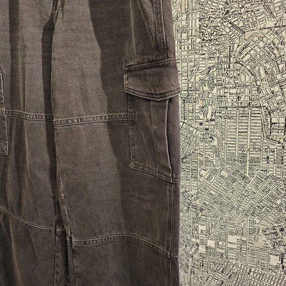 H&M Black Denim Cargo Jeans | Sz 10| - Picture 4 of 7